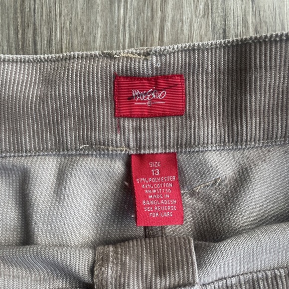 Y2K Massimo Size 13 Corduroy Micro Mini Skirt Fitted Festival Indie Boho Brown - Picture 2 of 5